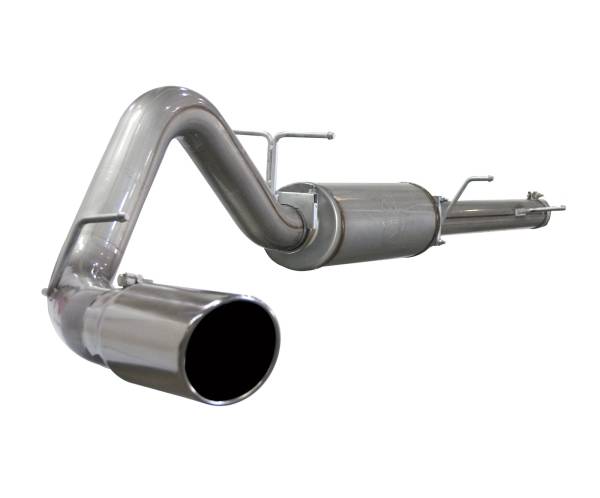 aFe Power - aFe Power Large Bore-HD 4 IN 409 Stainless Steel Cat-Back Exhaust System w/ Polished Tip Ford Excursion 03-05 V8-6.0L (td) - 49-43009 - Image 1