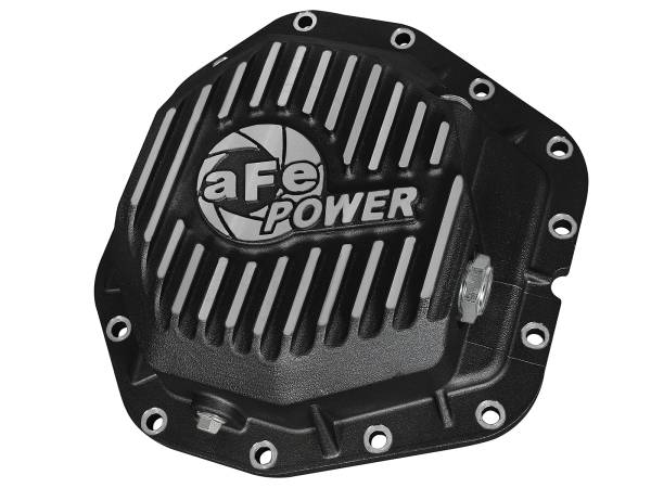 aFe Power - aFe Power Pro Series Rear Differential Cover Black w/ Machined Fins Ford Diesel Trucks 17-23 V8-6.7L (td) (Dana M300-14) - 46-70382 - Image 1