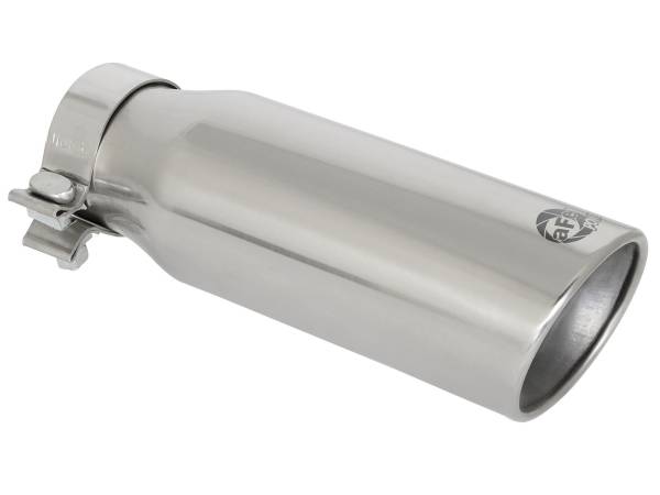 aFe Power - aFe Power MACH Force-Xp 304 Stainless Steel Clamp-on Exhaust Tip Polished Rear Exit 3 IN Inlet x 4 IN Outlet x 12 IN L - 49T30404-P121 - Image 1
