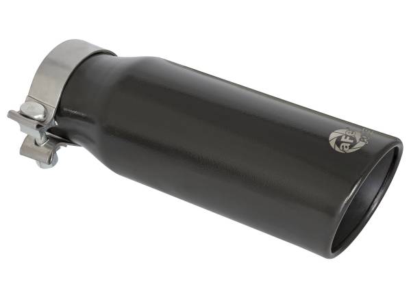 aFe Power - aFe Power MACH Force-Xp 409 Stainless Steel Clamp-on Exhaust Tip Black Rear Exit 3 IN Inlet x 4 IN Outlet x 12 IN L - 49T30404-B121 - Image 1