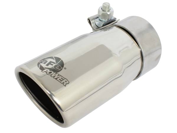 aFe Power - aFe Power MACH Force-Xp 304 Stainless Steel Clamp-on Exhaust Tip Polished 2-1/2 IN Inlet x 3-1/4 IN Outlet x 6 IN L - 49T25304-P06 - Image 1