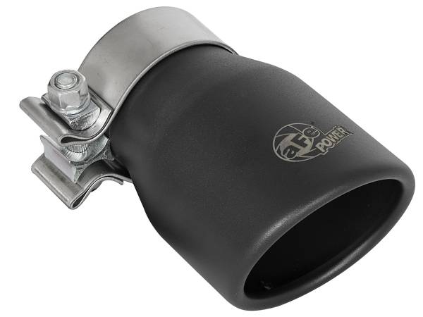 aFe Power - aFe Power MACH Force-Xp 409 Stainless Steel Clamp-on Exhaust Tip Black 2-1/2 IN Inlet x 3-1/2 IN Outlet x 6 IN L - 49T25354-B06 - Image 1