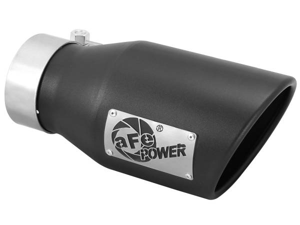 aFe Power - aFe Power MACH Force-Xp 409 Stainless Steel Clamp-on Exhaust Tip Black 3 IN Inlet x 4-1/2 IN Outlet x 9 IN L - 49T30451-B09 - Image 1