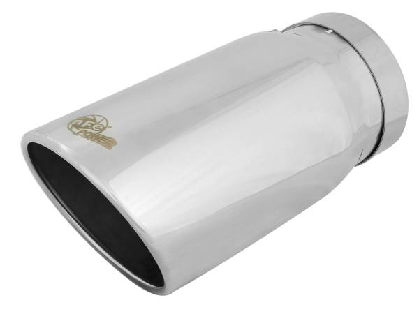 aFe Power - aFe Power MACH Force-Xp 304 Stainless Steel Clamp-on Exhaust Tip Polished 5 IN Inlet x 6 IN Outlet x 12 IN L - 49T50604-P12 - Image 1