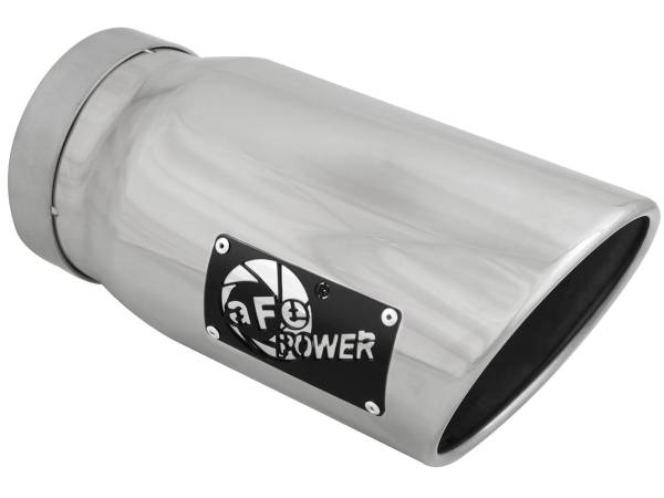 aFe Power - aFe Power MACH Force-Xp 304 Stainless Steel Clamp-on Exhaust Tip Polished 5 IN Inlet x 6 IN Outlet x 12 IN L - 49T50601-P12 - Image 1