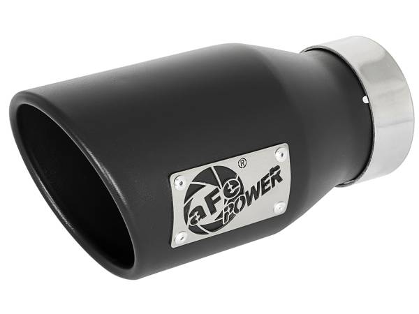 aFe Power - aFe Power MACH Force-Xp 409 Stainless Steel Clamp-on Exhaust Tip Black 3 IN Inlet x 4-1/2 IN Outlet x 9 IN L - 49T30452-B09 - Image 1