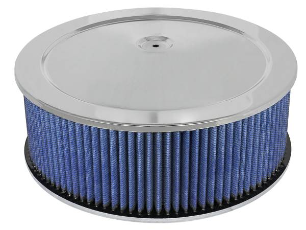 aFe Power - aFe Power Magnum FLOW Round Racing Air Filter w/ Pro 5R Media 14 IN OD x 5 H IN w/ Expanded Metal and Chrome Pans - 18-21403 - Image 1