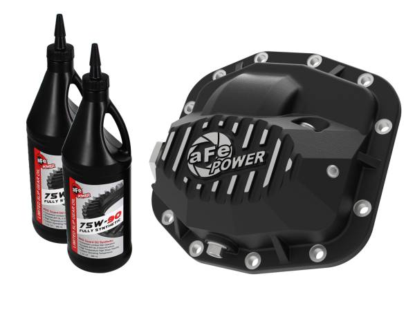 aFe Power - aFe Power Pro Series Front Differential Cover Black w/ Oil Jeep Wrangler (JL) 18-23 L4-2.0L (t)/ V6-3.6L (Dana M186) - 46-71011B - Image 1