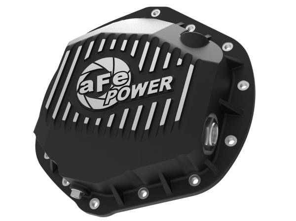 aFe Power - aFe Power Pro Series Rear Differential Cover Black w/ Machined Fins GM Diesel Trucks 01-19 V8-6.6L (td) LB7/LLY/LBZ/LMM/LML/L5P - 46-71060B - Image 1