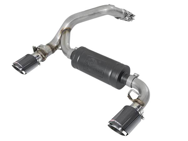 aFe Power - aFe Power Takeda 3 IN 304 Stainless Steel Axle-Back Exhaust System w/ Carbon Fiber Tip Ford Focus RS 16-18 L4-2.3L (t) - 49-33104-C - Image 1