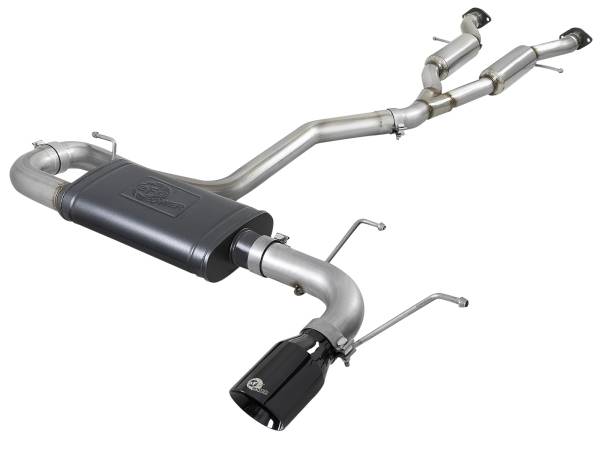 aFe Power - aFe Power MACH Force-Xp 2-1/2 IN to 3 IN 304 Stainless Steel Cat-Back Exhaust w/ Black Tip Jeep Grand Cherokee (WK2) 14-21 V6-3.6L - 49-38078-B - Image 1