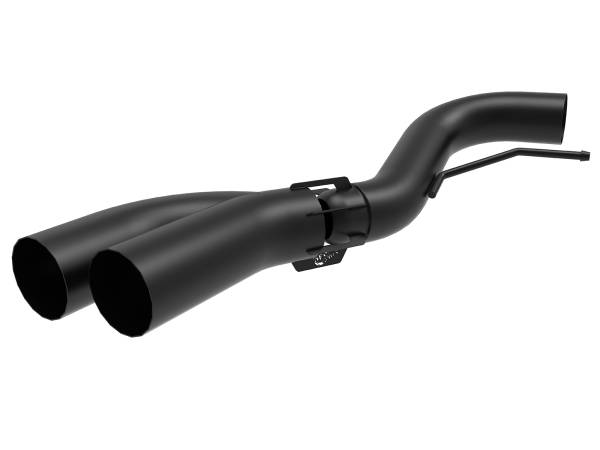 aFe Power - aFe Power Rebel Series 409 Stainless Steel DPF-Back Exhaust System w/ Dual Black Tip Ford F-150 18-21 V6-3.0L (td) - 49-43108-B - Image 1