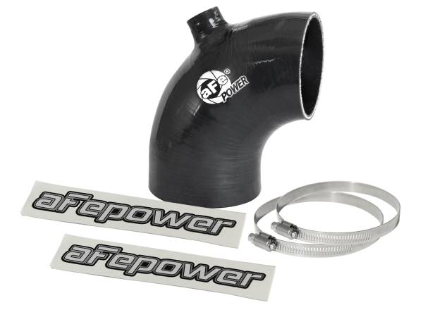 aFe Power - aFe Power Magnum FORCE Cold Air Intake System Spare Parts Kit (3-1/8 IN ID to 2-3/4 IN ID x 90 Deg.) Elbow Reducing Coupler w/ Port - Black - 59-00106 - Image 1