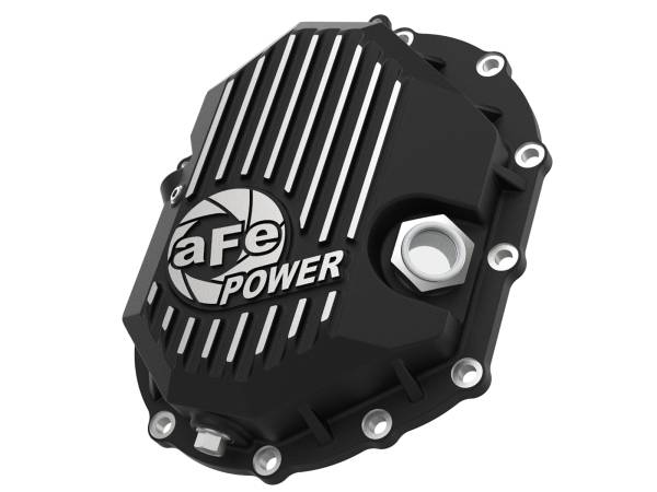 aFe Power - aFe Power Pro Series Front Differential Cover Black w/ Machined Fins GM 2500/3500 11-20 V8-6.0L/6.6L (AAM 9.25) - 46-71050B - Image 1