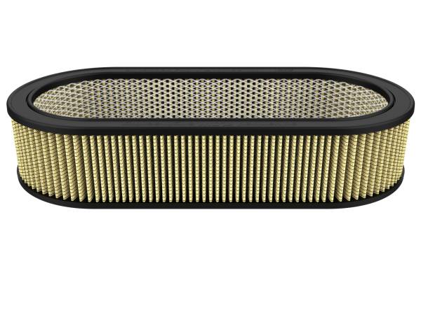 aFe Power - aFe Power Magnum FLOW Round Racing Air Filter w/ Pro GUARD 7 Media 18-1/8 IN L x 7-1/4 IN W x 4 IN H w/ Expanded Metal - 18-87003 - Image 1