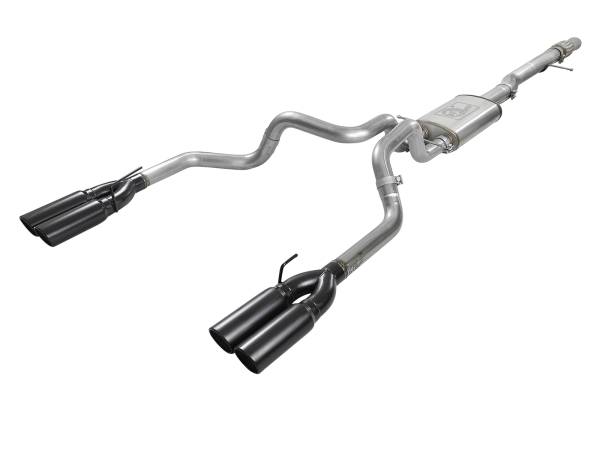 aFe Power - aFe Power Vulcan Series 4 IN to 3 IN 304 Stainless Cat-Back Exhaust System w/ Black Tip GM Silverado/Sierra 1500 19-23 V8-6.2L - 49-34102-B - Image 1