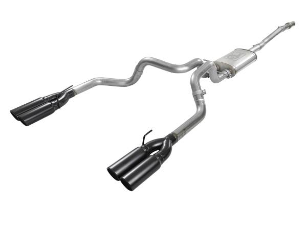 aFe Power - aFe Power Vulcan Series 3 IN 304 Stainless Steel Cat-Back Exhaust System w/ Black Tips GM Silverado/Sierra 1500 19-23 V8-5.3L - 49-34105-B - Image 1