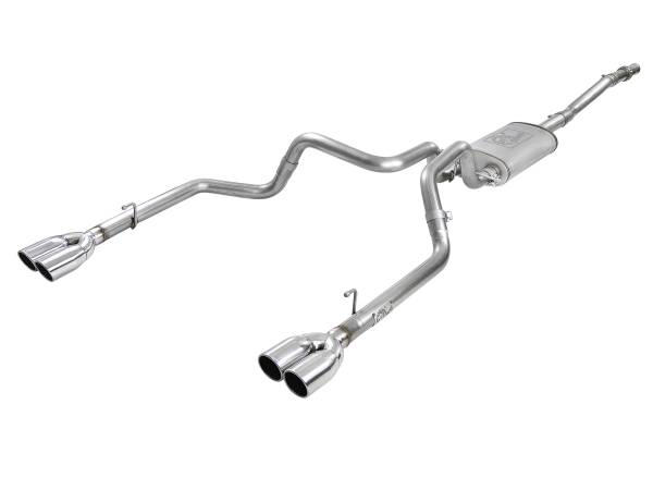 aFe Power - aFe Power Vulcan Series 3 IN 304 Stainless Steel Cat-Back Exhaust System w/ Polished Tip GM Silverado/Sierra 1500 19-23 V6-4.3L/V8-5.3L - 49-34104-P - Image 1