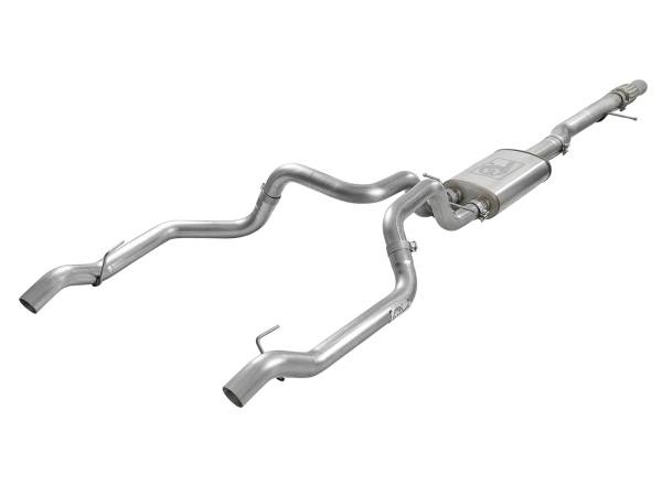 aFe Power - aFe Power Vulcan Series 4 IN to 3 IN 304 Stainless Cat-Back Exhaust System Retains OE Tip GM Silverado/Sierra 1500 19-23 V8-6.2L - 49-34101 - Image 1