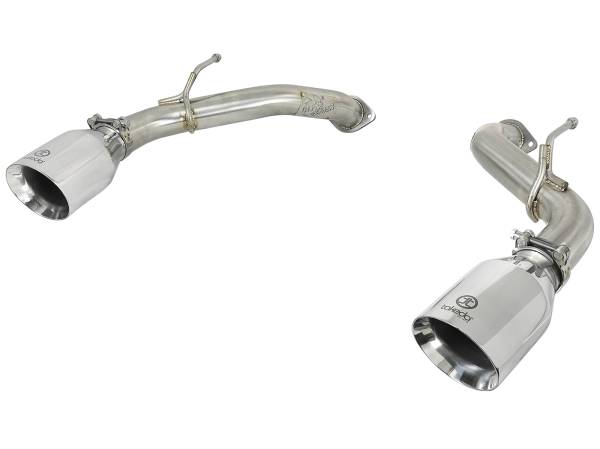 aFe Power - aFe Power Takeda 2-1/2 IN 304 Stainless Steel Axle-Back Exhaust System w/ Polished Tips Infiniti Q60 17-22 V6-3.0L (tt) - 49-36133NM-P - Image 1