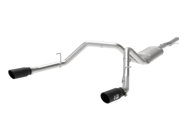 aFe Power - aFe Power Apollo GT Series 3 IN 409 Stainless Steel Cat-Back Exhaust System w/ Black Tip GM Silverado/Sierra 1500 09-18 V6-4.3/V8-4.8/5.3L - 49-44111-B - Image 1