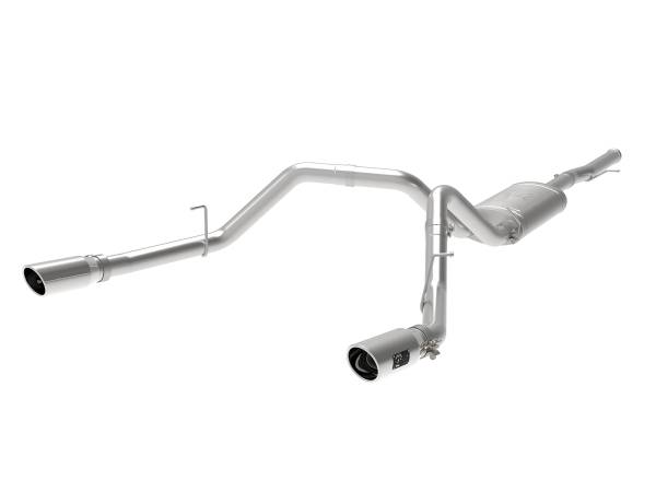 aFe Power - aFe Power Apollo GT Series 3 IN 409 Stainless Steel Cat-Back Exhaust System w/ Polish Tip GM Silverado/Sierra 1500 09-18 V6-4.3/V8-4.8/5.3L - 49-44111-P - Image 1