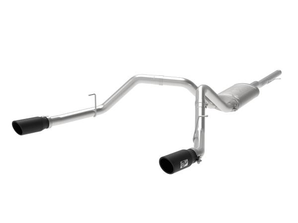 aFe Power - aFe Power Apollo GT Series 3 IN 409 Stainless Steel Cat-Back Exhaust System w/ Black Tip GM Silverado/Sierra 1500 09-19 V6-4.3/V8-4.8/5.3L - 49-44112-B - Image 1