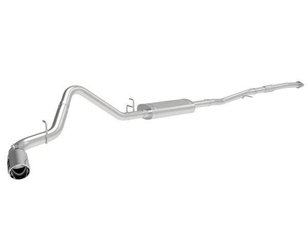 aFe Power - aFe Power Apollo GT Series 3 IN 409 Stainless Steel Cat-Back Exhaust System w/ Polish Tip GM Silverado/Sierra 1500 19-23 L4-2.7L (t) - 49-44108-P - Image 1