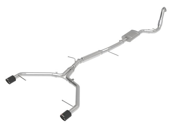 aFe Power - aFe Power MACH Force-Xp 3 IN to 2-1/2 IN Stainless Steel Cat-Back Exhaust System Carbon Audi A4 (B9) 17-19 L4-2.0L(t) - 49-36420-C - Image 1