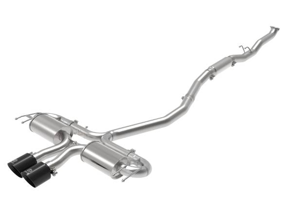 aFe Power - aFe Power Takeda 3 IN 304 Stainless Steel Cat-Back Exhaust System w/ Black Tips Honda Civic Sport 17-21 L4-1.5L (t) - 49-36624-B - Image 1