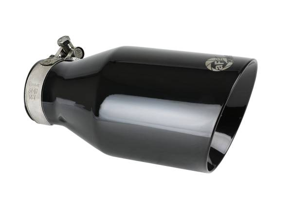 aFe Power - aFe Power MACH Force-Xp 409 Stainless Steel Clamp-on Exhaust Tip Black 2-1/2 IN Inlet x 4-1/2 IN Outlet x 9 IN L - 49T25454-B091 - Image 1