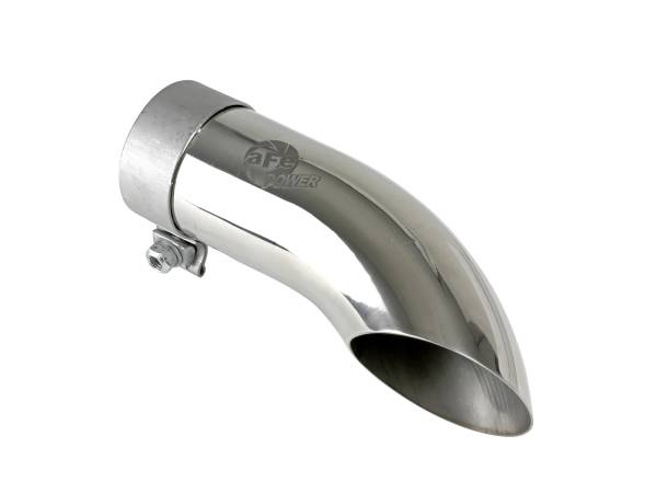 aFe Power - aFe Power MACH Force-Xp 304 Stainless Steel Clamp-on Exhaust Tip Polished 2-1/2 IN Inlet x 2-1/2 IN Outlet X 9 IN L - 49T25254-P09 - Image 1