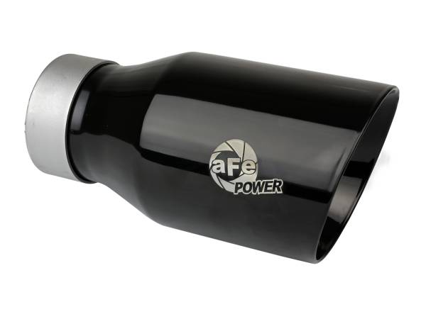 aFe Power - aFe Power MACH Force-Xp 304 Stainless Steel Clamp-on Exhaust Tip Black 3 IN Inlet x 4-1/2 IN Outlet x 9 IN L - 49T30454-B093 - Image 1