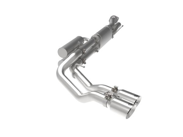 aFe Power - aFe Power Rebel Series 3 IN 409 Stainless Steel Cat-Back Exhaust System w/Polished Tip Ford F-250/F-350 17-23 V8-6.2/7.3L - 49-43117-P - Image 1