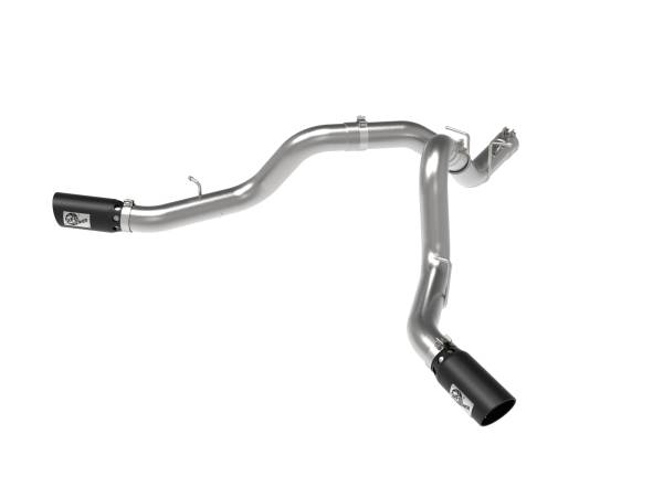 aFe Power - aFe Power Large Bore-HD 4 IN 409 Stainless Steel DPF-Back Exhaust System w/Black Tip GM Diesel Trucks 22-23 V8-6.6L (td) L5P - 49-44126-B - Image 1