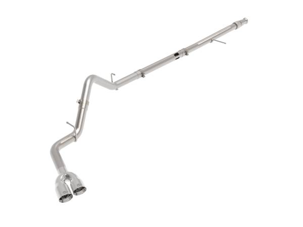 aFe Power - aFe Power Rebel XD Series 3 IN 304 Stainless Steel DPF-Back Exhaust w/Dual Polished Tips GM Trucks 20-22 L6-3.0L (td) LM2 - 49-34129-P - Image 1
