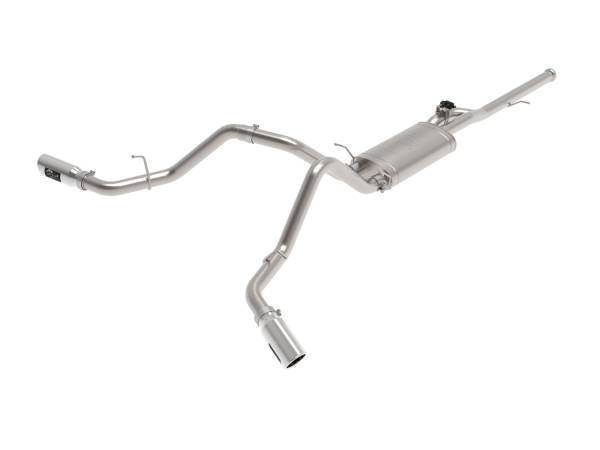 aFe Power - aFe Power Gemini XV 3 IN 304 Stainless Steel Cat-Back Exhaust System w/ Cut-Out Polished GM Trucks 14-19 V6-4.3L/V8-5.3L - 49-34132-P - Image 1