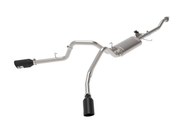 aFe Power - aFe Power Gemini XV 3 IN 304 Stainless Steel Cat-Back Exhaust System w/ Cut-Out Black Ford F-150 15-20 V6-2.7L (tt)/3.5L (tt)/V8-5.0L - 49-33123-B - Image 1