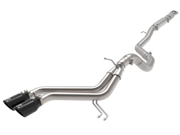 aFe Power - aFe Power Takeda 2-1/2 IN to 3 IN 304 Stainless Steel Cat-Back Exhaust w/ Black Tip Hyundai Veloster 13-17 L4-1.6L (t) - 49-37018-B - Image 1