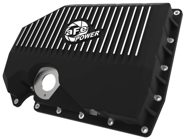 aFe Power - aFe POWER Pro Series Engine Oil Pan Black w/ Machined Fins VW Cars 05-21 L4-1.8/2.0L w/ Oil Sensor - 46-71210B - Image 1