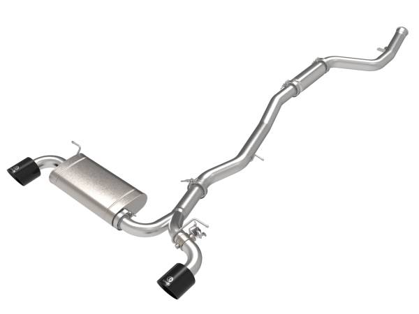 aFe Power - aFe Power Takeda 3 IN to 2-1/2 IN 304 Stainless Steel Cat-Back Exhaust System w/ Black Tip Toyota GR Supra (A90) 21-23 L4-2.0L (t) - 49-36050-B - Image 1