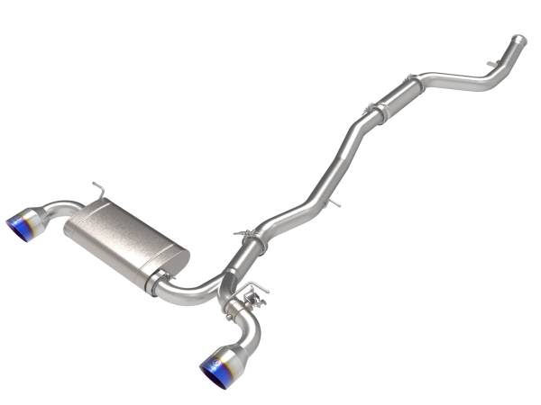 aFe Power - aFe Power Takeda 3 IN to 2-1/2 IN 304 Stainless Steel Cat-Back Exhaust System w/ Blue Tip Toyota GR Supra (A90) 21-23 L4-2.0L (t) - 49-36050-L - Image 1