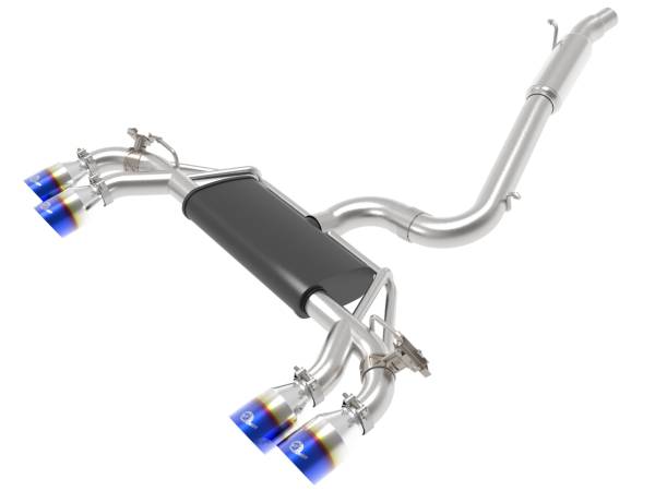 aFe Power - aFe Power MACH Force-Xp 3 IN to 2-1/2 IN Stainless Steel Cat-Back Exhaust w/ Blue Flame Tip Volkswagen Golf R 15-19 L4-2.0L (t) - 49-36430-L - Image 1