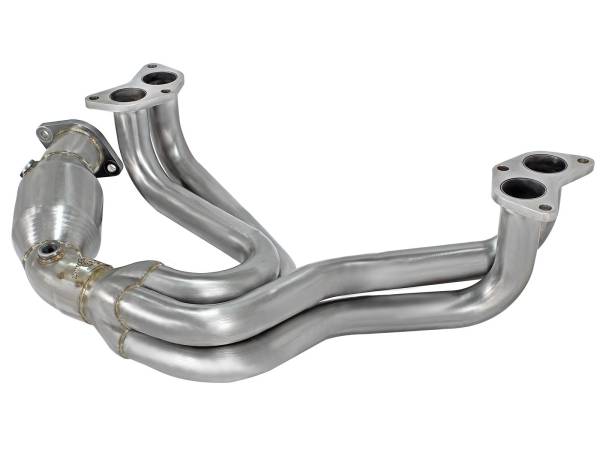 aFe Power - aFe Power Twisted Steel Long Tube Header 304 Stainless Steel w/ Cat Toyota 86/FT86/GT86 12-18 / Scion FR-S 13-17 / Subaru BRZ 13-18 H4-2.0L - 48-36005-1HC - Image 1