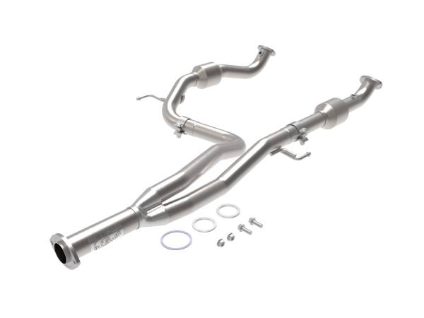 aFe Power - aFe Power Twisted Steel Y-Pipe 2-1/2 IN 409 Stainless Steel Toyota Tacoma 16-18 V6-3.5L (2WD) - 48-46011-RC - Image 1