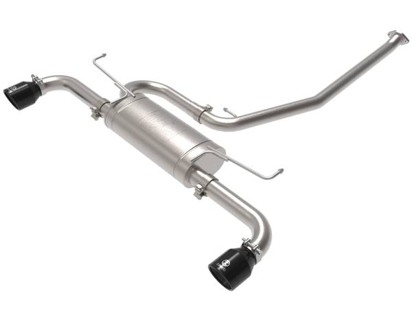 aFe Power - aFe Power Takeda 2-1/4 IN to 2-1/2 IN 304 Stainless Steel Cat-Back Exhaust w/ Black Tip Toyota RAV4 19-23 L4-2.5L - 49-36053-B - Image 1