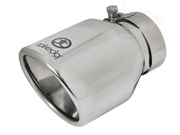 aFe Power - aFe Power Takeda 304 Stainless Steel Clamp-on Exhaust Tip Polished 2-1/2 IN Inlet x 4 IN Outlet x 6 IN L - 49T25404-P061 - Image 1