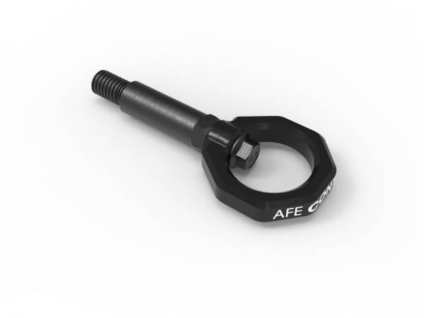 aFe Power - aFe CONTROL Front Tow Hook Black Toyota GR Supra (A90) 20-23 L4-2.0L (t)/L6-3.0L (t) - 450-721001-B - Image 1