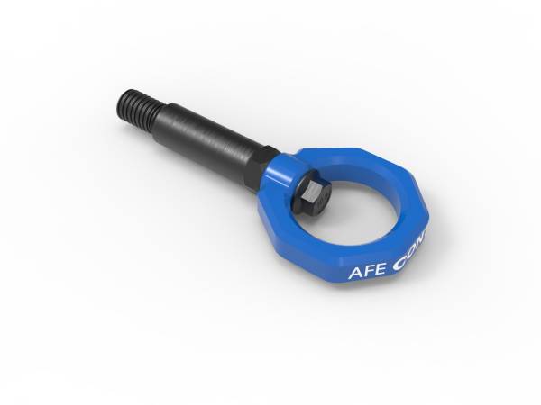 aFe Power - aFe CONTROL Front Tow Hook Blue Toyota GR Supra (A90) 20-23 L4-2.0L (t)/L6-3.0L (t) - 450-721001-L - Image 1