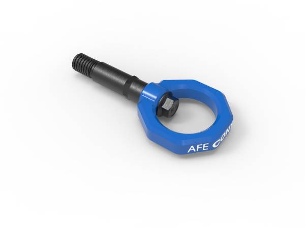 aFe Power - aFe CONTROL Rear Tow Hook Blue Toyota GR Supra (A90) 20-23 L4-2.0L (t)/L6-3.0L (t) - 450-721002-L - Image 1
